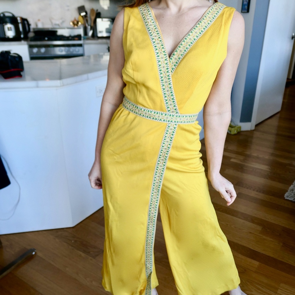 Vintage 1970's Yellow Jumpsuit